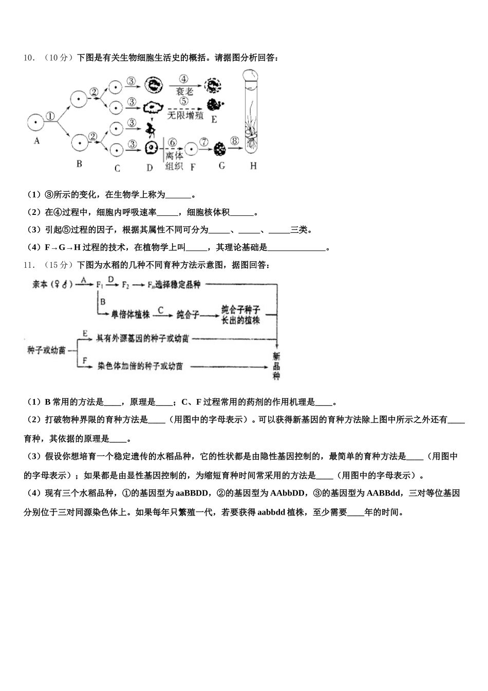江苏省扬州市扬州中学2024-2025学年生物高一第二学期期末检测试题含解析_第3页