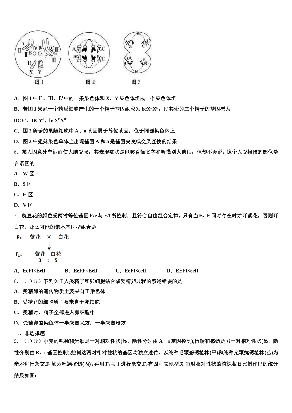2025届江苏省南通如皋市生物高一下期末达标测试试题含解析_第2页