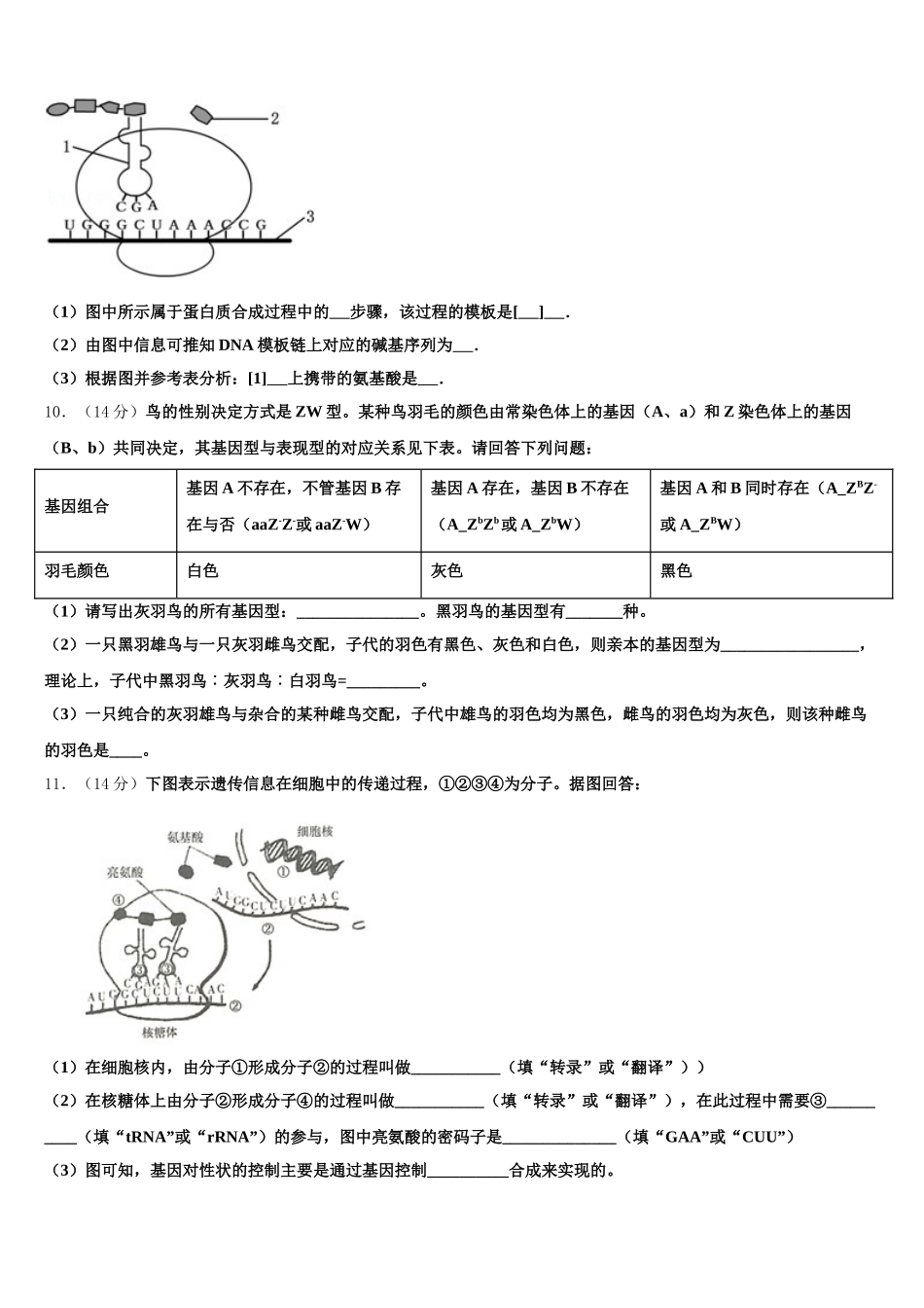 江苏省南京市、盐城市2025年生物高一下期末统考模拟试题含解析_第3页