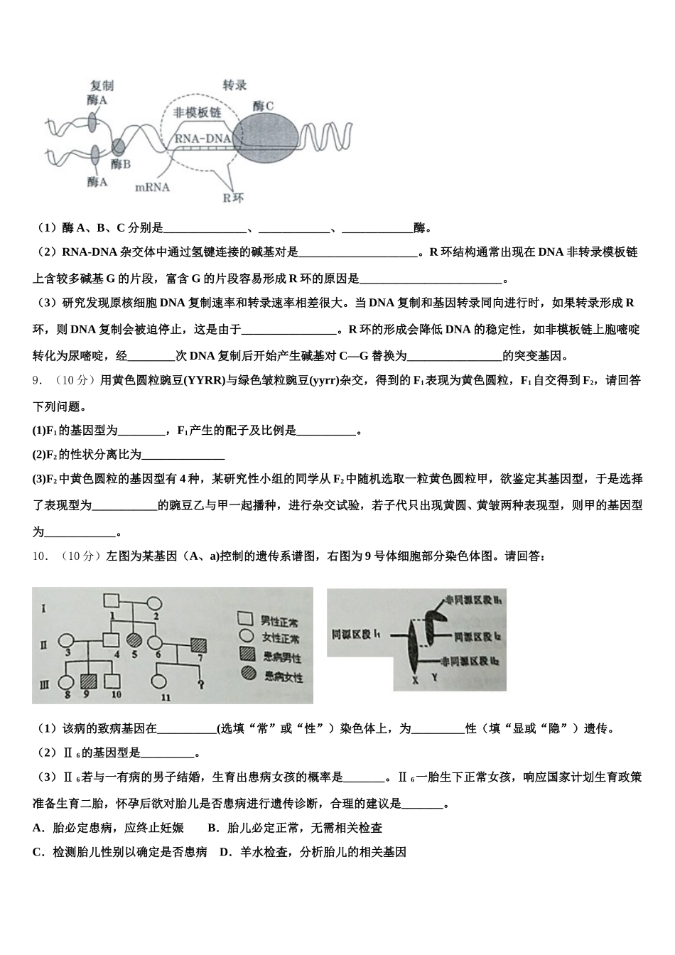2025届江苏省南通市通州 海安高一生物第二学期期末经典模拟试题含解析_第3页