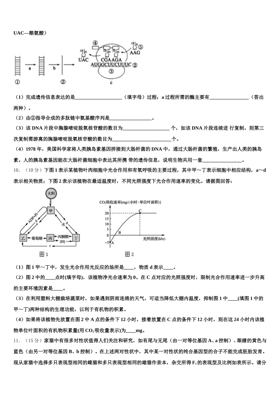 江苏省徐州市第一中学2025届高一生物第二学期期末达标检测试题含解析_第3页