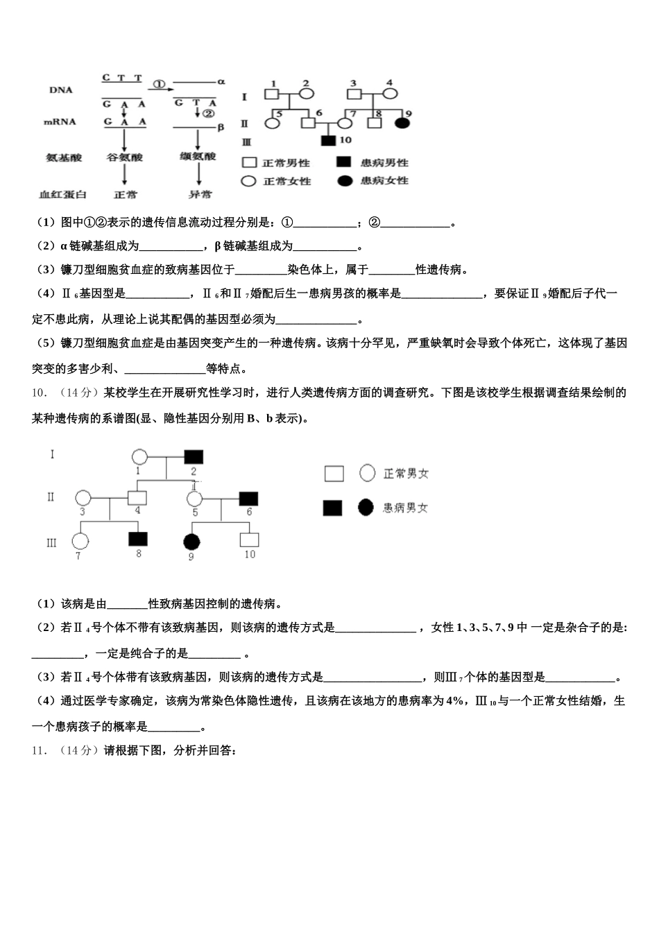2024-2025学年江苏省常州市省常中高一生物第二学期期末经典试题含解析_第3页