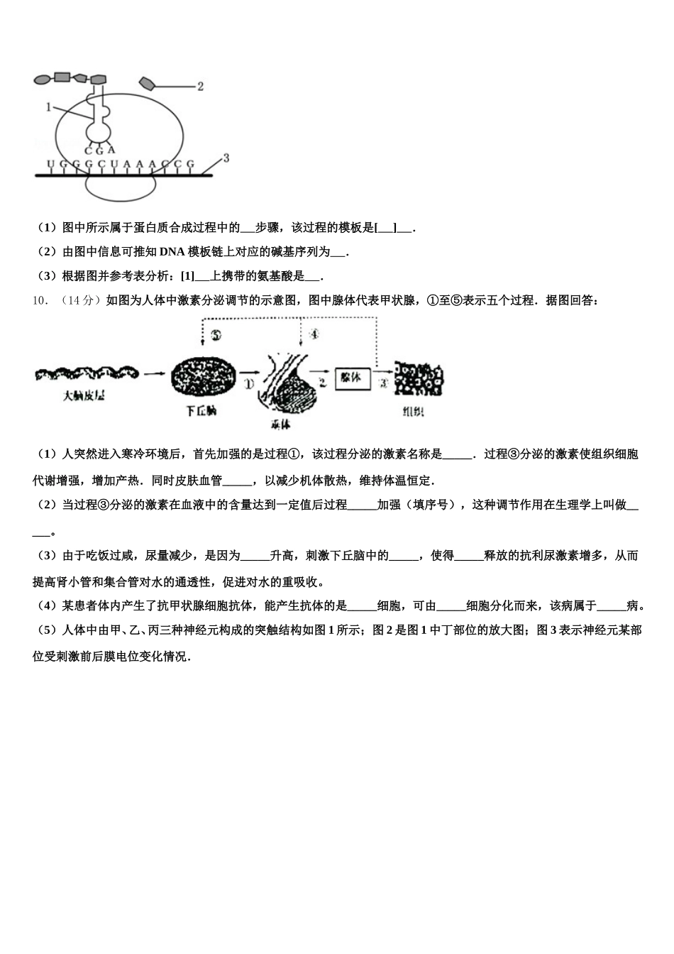 2025年江苏省泰州中学、如东高级中学、靖江高级中学、宜兴中学 高一下生物期末教学质量检测模拟试题含解析_第3页