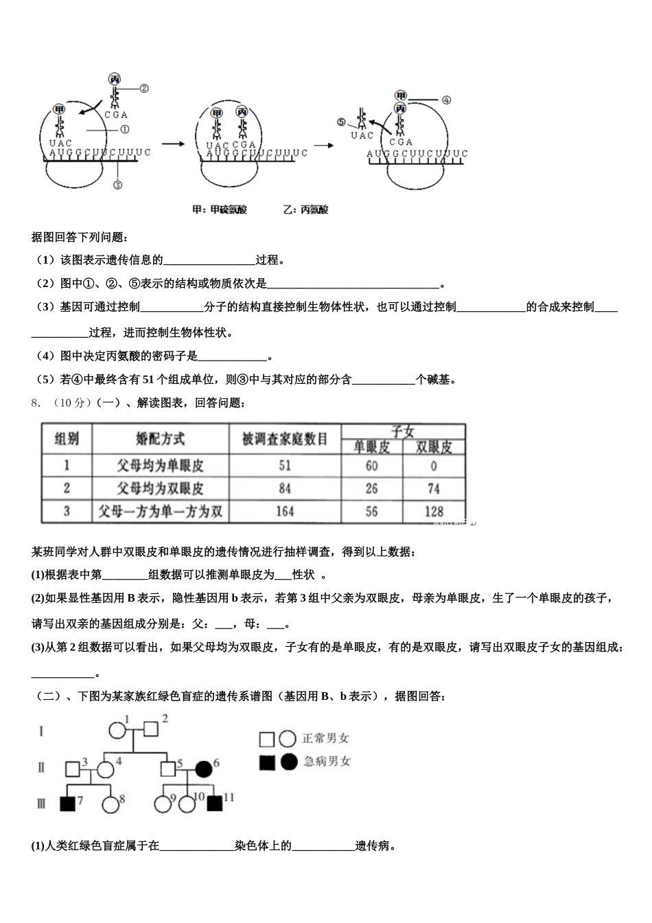 2025年江苏省沭阳县生物高一第二学期期末教学质量检测模拟试题含解析_第2页