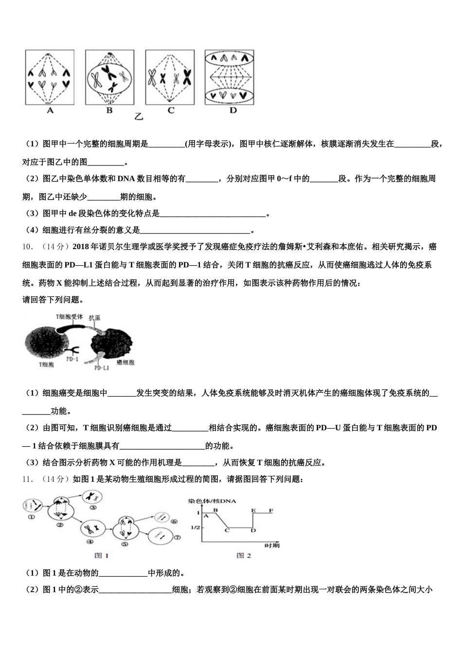 2024-2025学年江苏省东台市三仓中学高一下生物期末考试模拟试题含解析_第3页