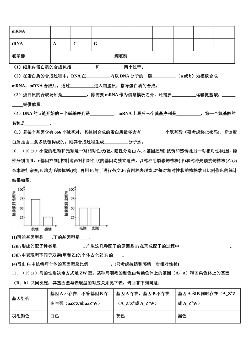 2025年江苏省常州市14校联盟生物高一第二学期期末监测试题含解析_第3页
