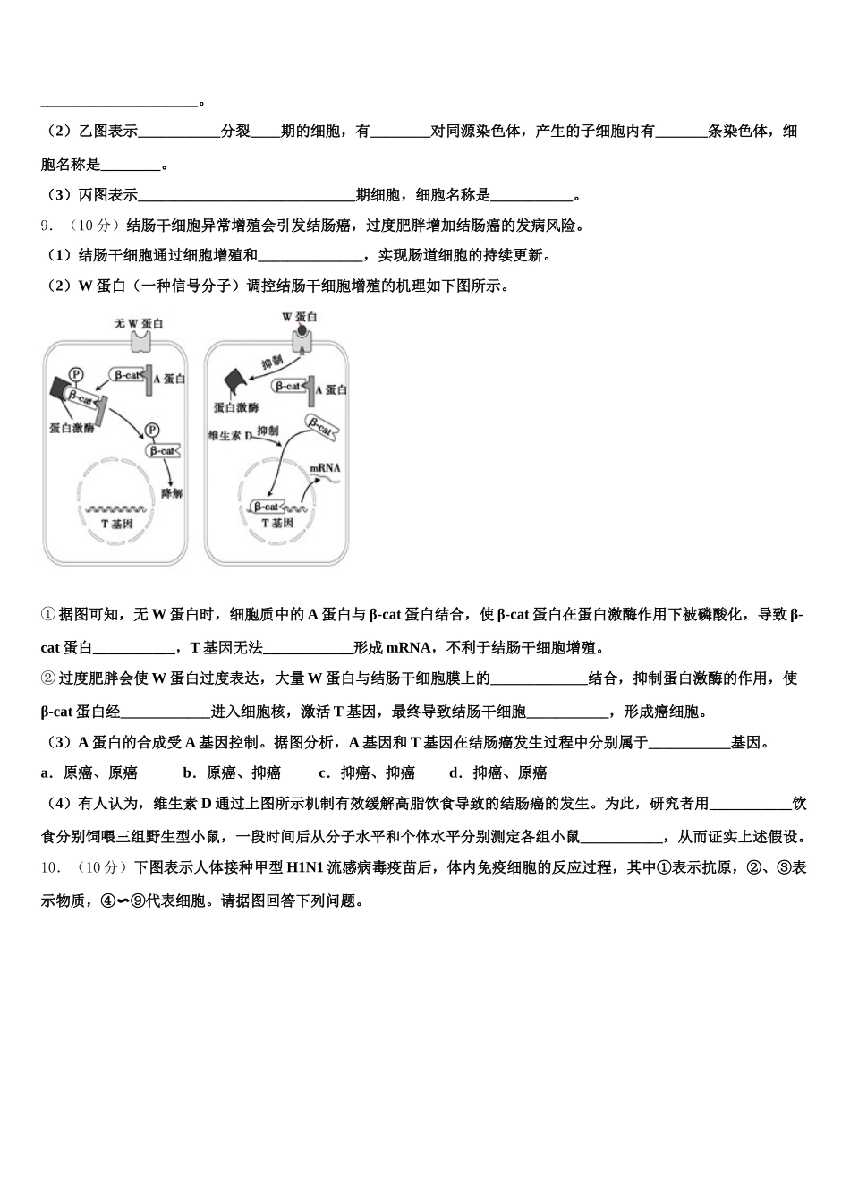 江苏省盐城中学2024-2025学年生物高一第二学期期末质量跟踪监视模拟试题含解析_第3页