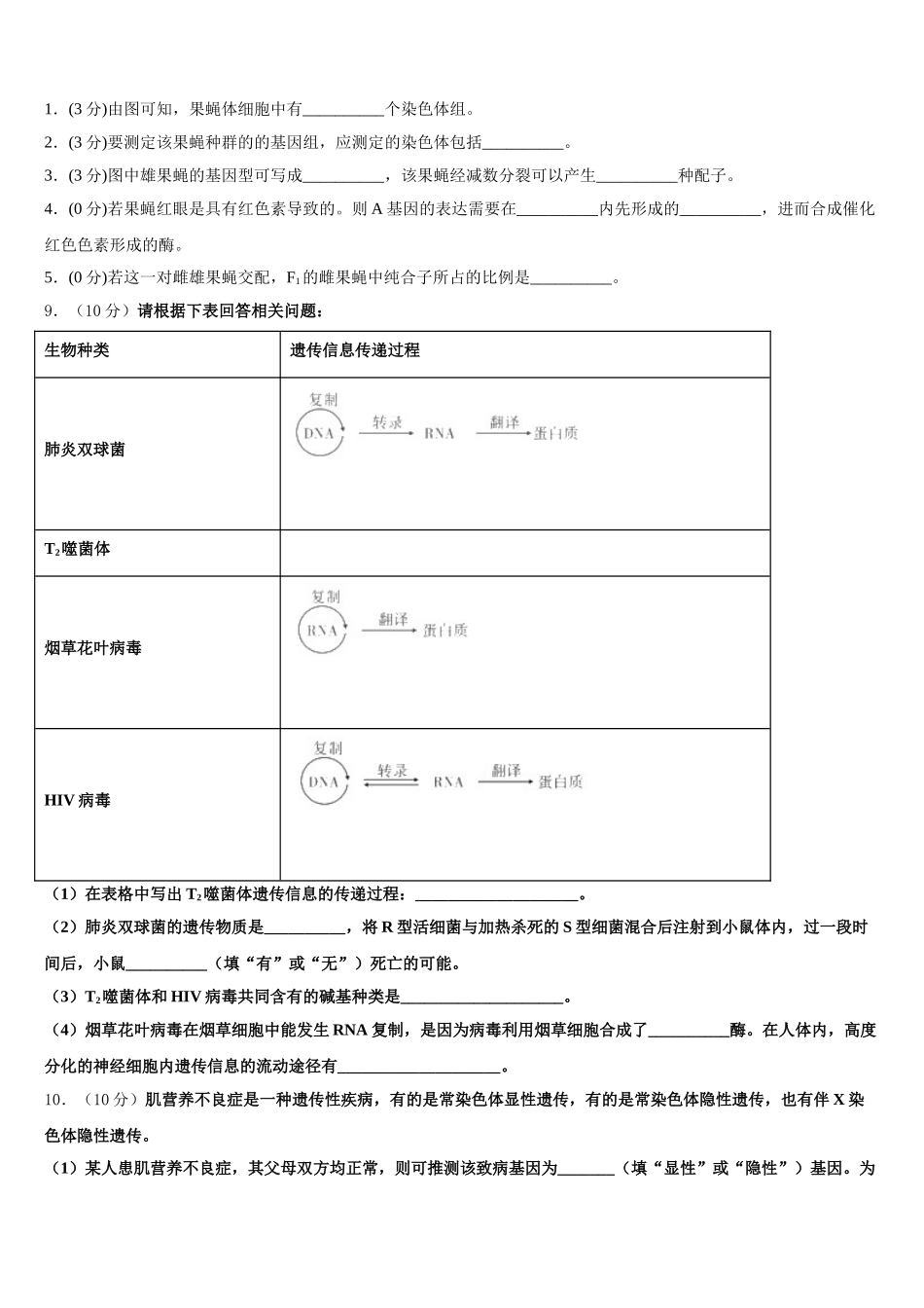 2025年江苏省泰州中学、宜兴中学、梁丰中学、江都中学生物高一下期末经典试题含解析_第3页