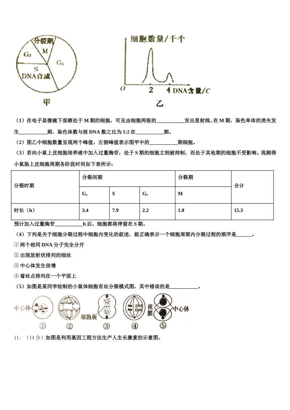 2025届江苏省苏州市张家港高级中学生物高一第二学期期末经典试题含解析_第3页