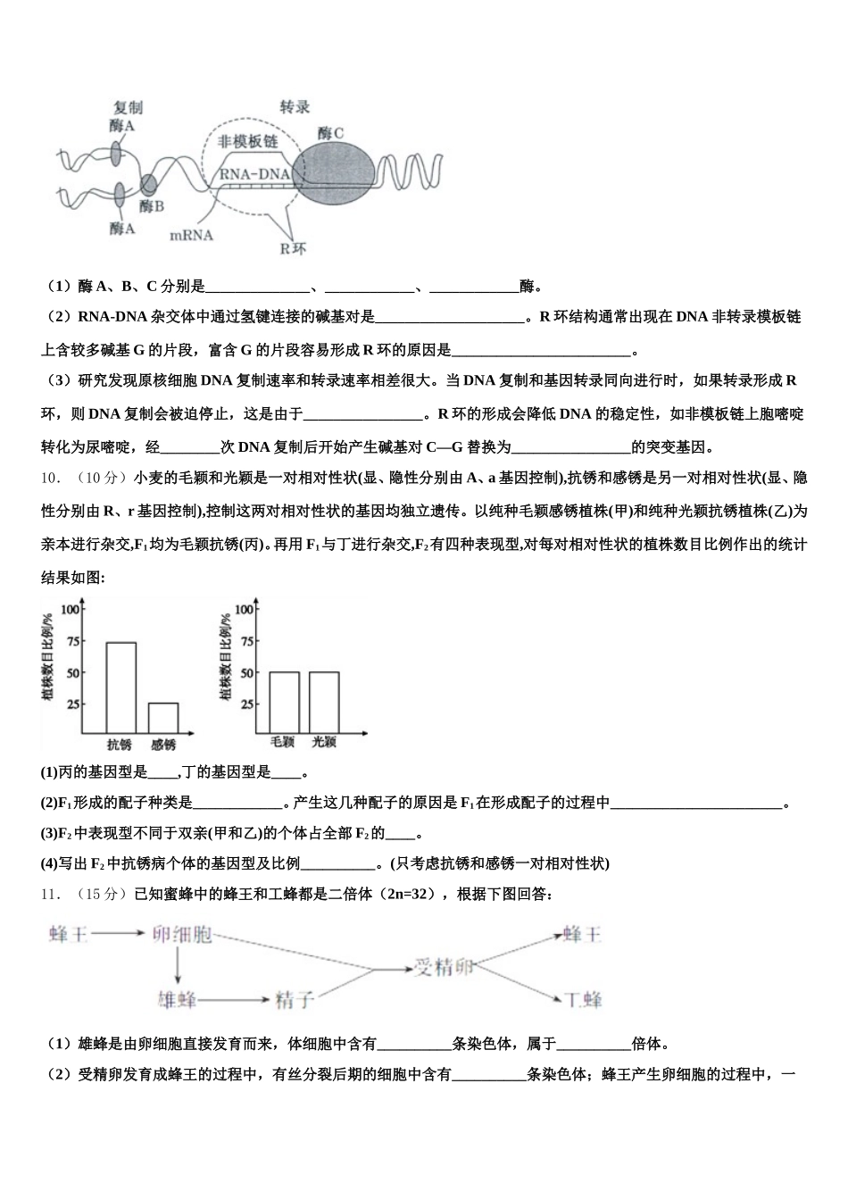 2025年江苏省南通市通州区高一下生物期末统考模拟试题含解析_第3页