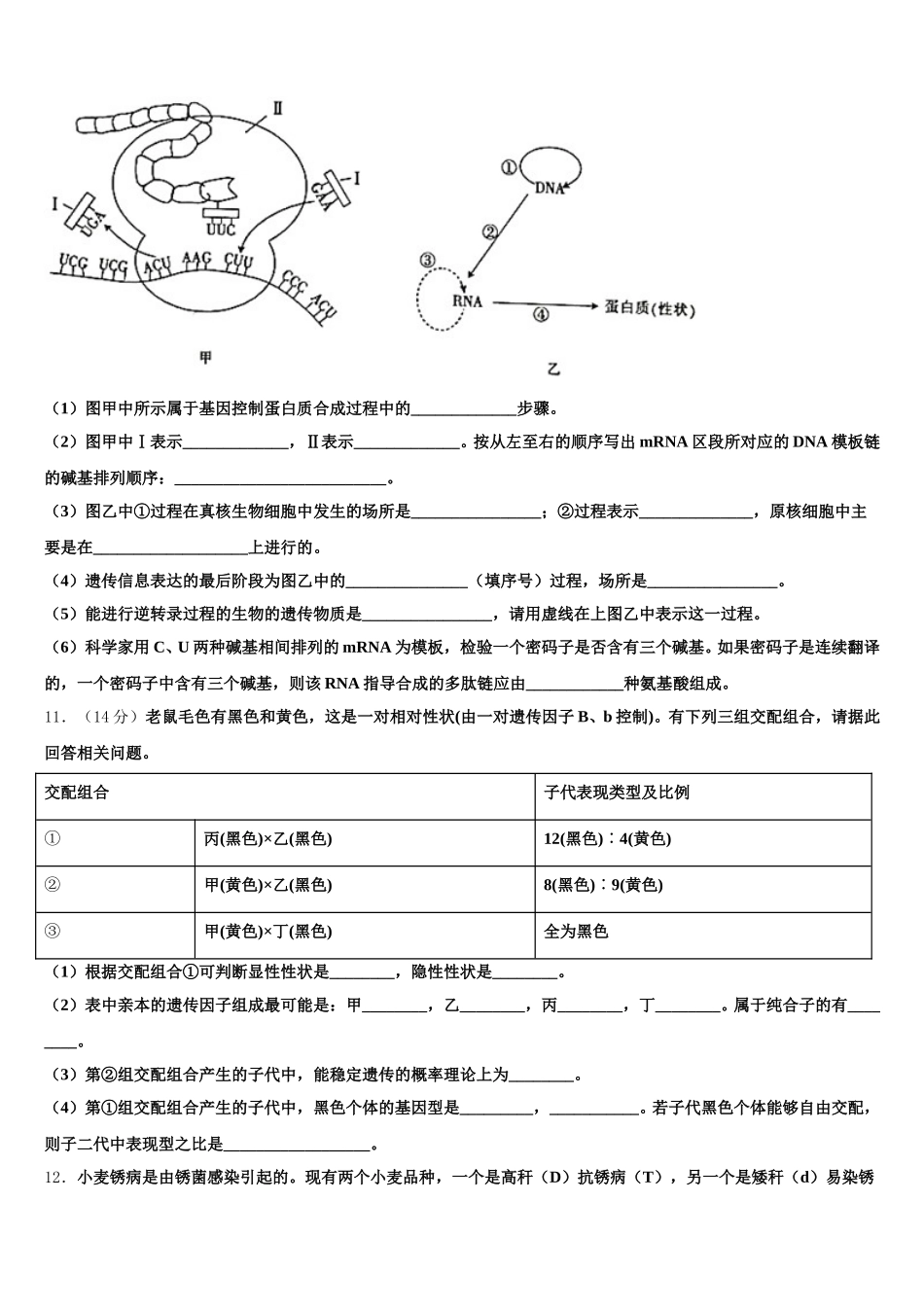2025年江苏省常州市常州高级中学高一下生物期末经典试题含解析_第3页