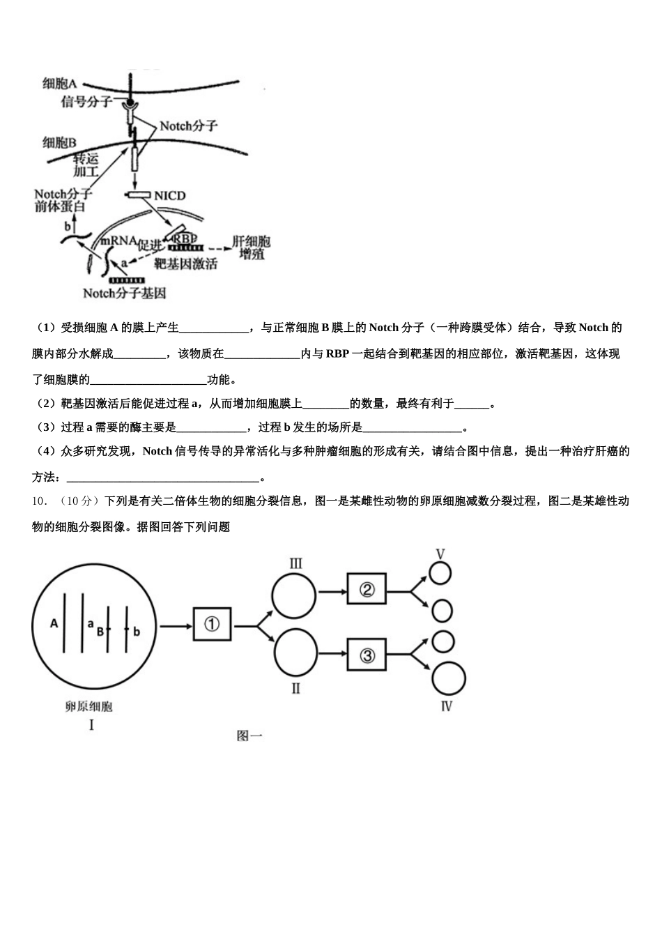 2025年江苏省启东中学、前黄中学、淮阴中学等七校生物高一下期末调研试题含解析_第3页