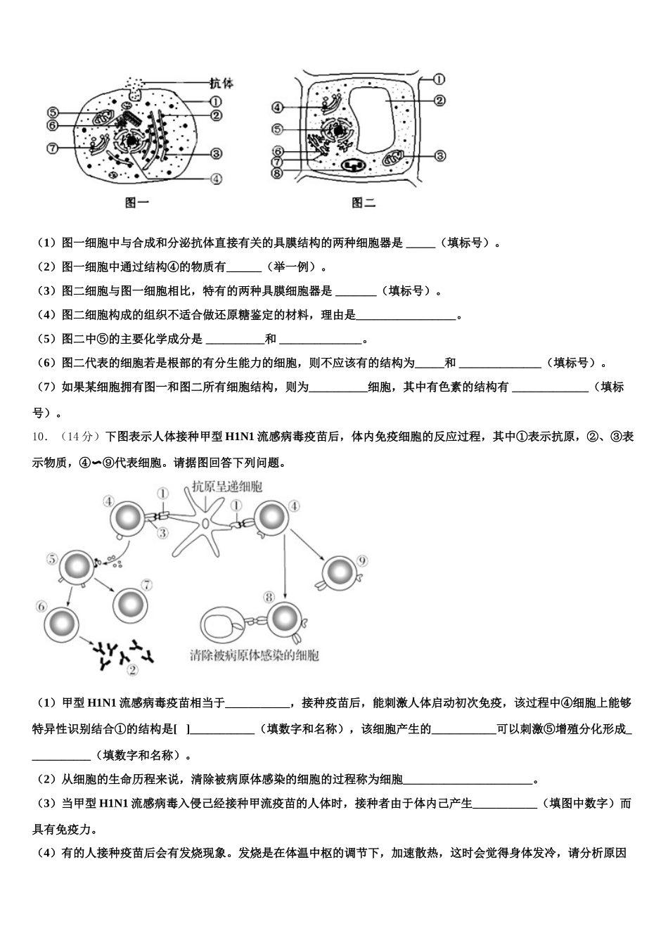 宁夏银川市第六中学2025年高一生物第二学期期末质量跟踪监视模拟试题含解析_第3页