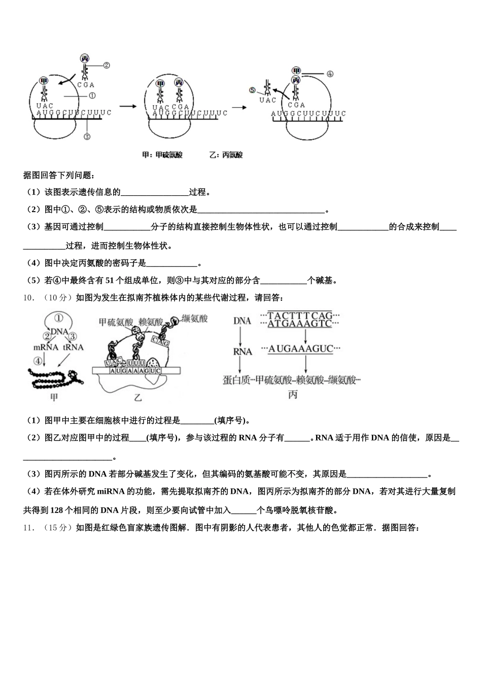 宁夏银川市兴庆区长庆高级中学2025年高一下生物期末调研试题含解析_第3页