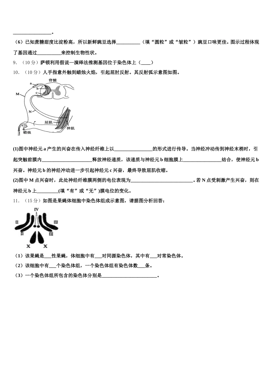 宁夏回族自治区银川市第二中学2025年生物高一下期末综合测试试题含解析_第3页