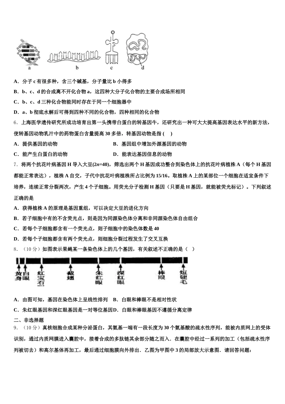 宁夏银川市兴庆区长庆高中2025届生物高一下期末经典模拟试题含解析_第2页