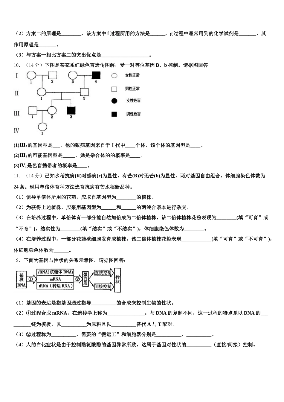 宁夏银川市宁夏育才中学2025年高一下生物期末综合测试模拟试题含解析_第3页