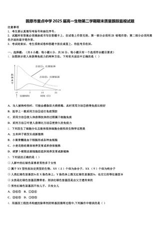 固原市重点中学2025届高一生物第二学期期末质量跟踪监视试题含解析