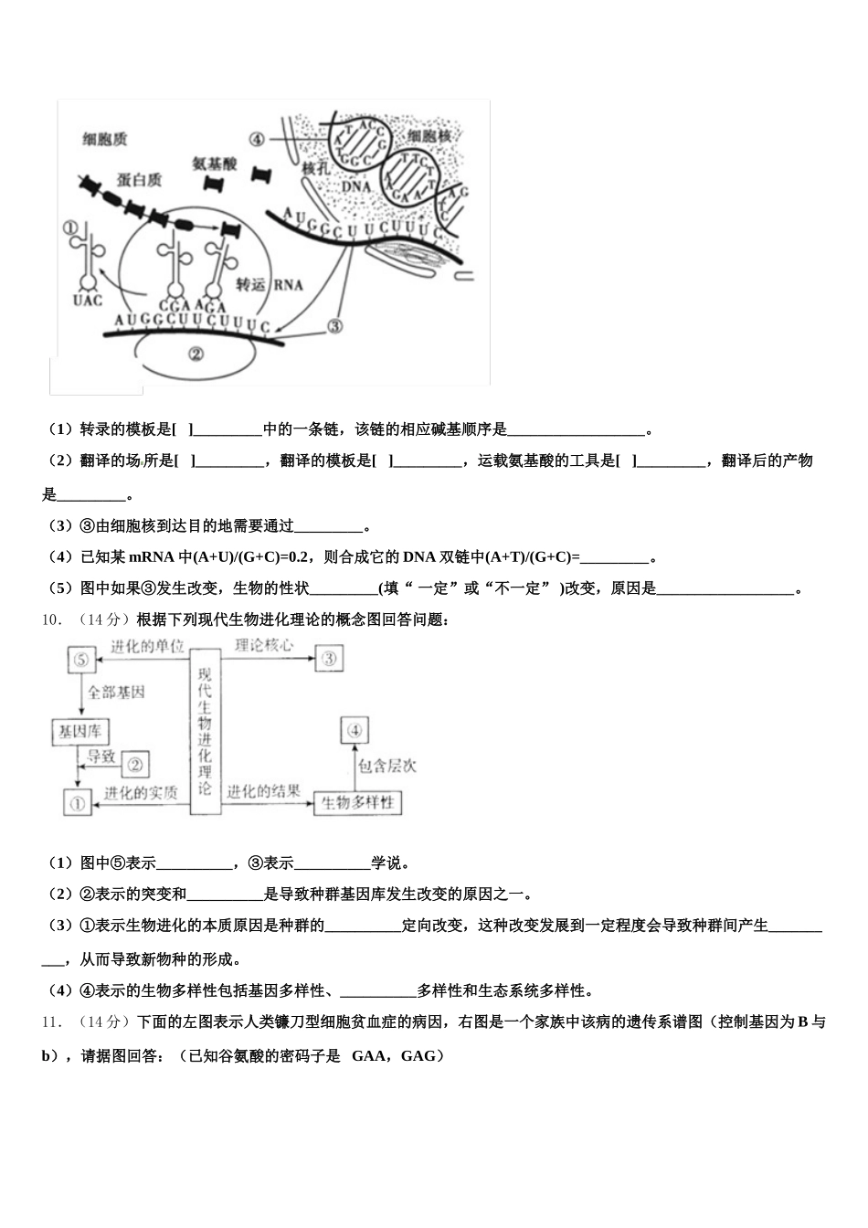 2025届宁夏达标名校生物高一第二学期期末检测试题含解析_第3页