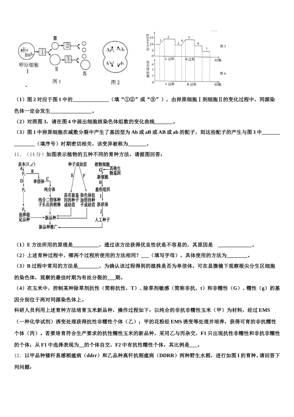 宁夏回族自治区固原市第一中学2025届高一下生物期末检测模拟试题含解析_第3页