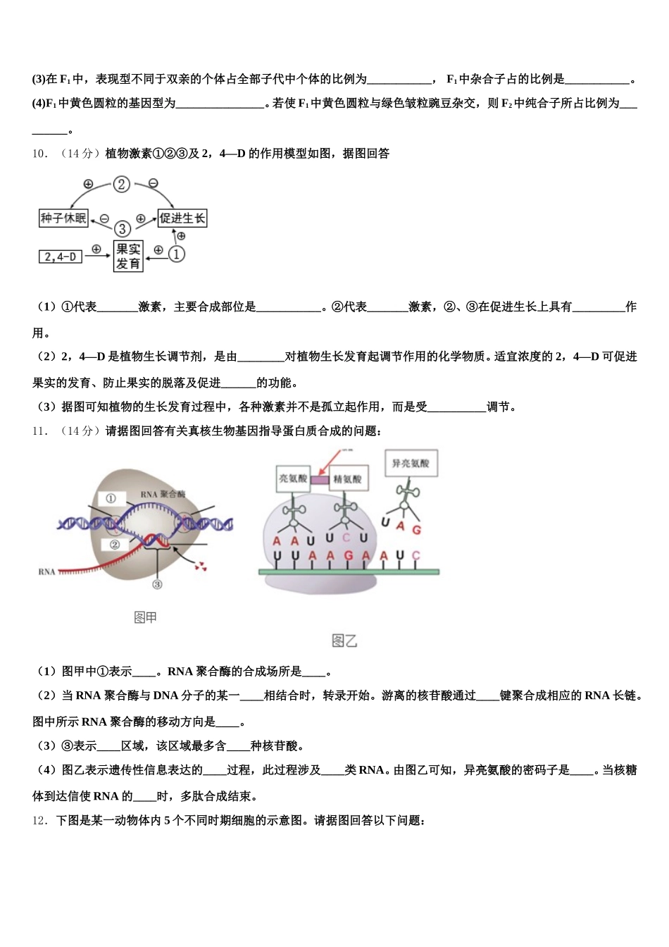 宁夏银川二中2025届高一下生物期末联考试题含解析_第3页