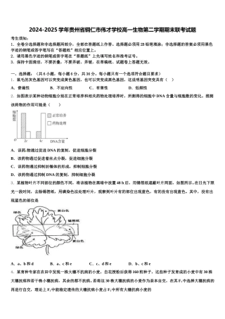 2024-2025学年贵州省铜仁市伟才学校高一生物第二学期期末联考试题含解析