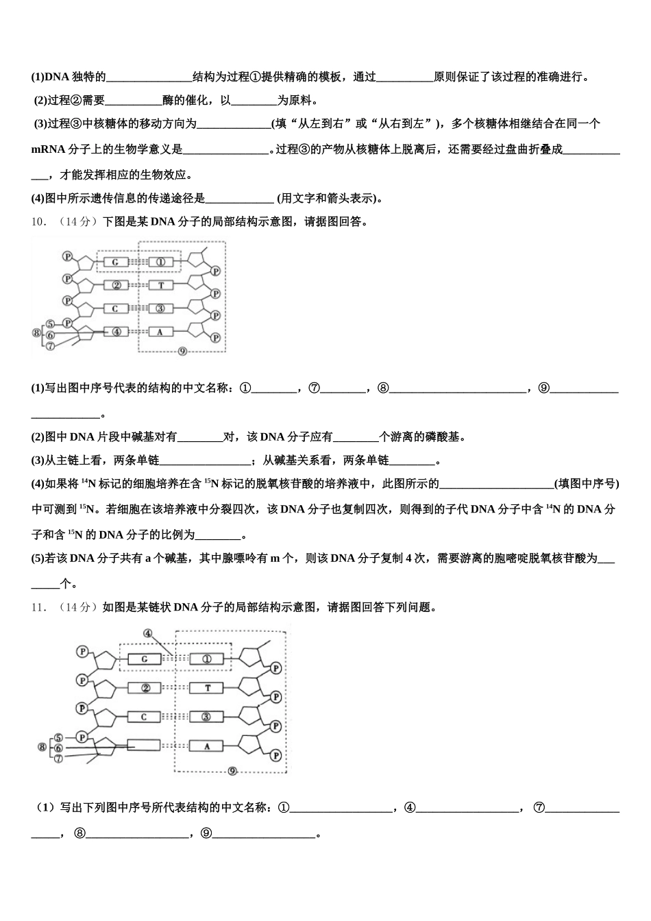 贵州省黔东南州锦屏县民族中学2025届高一下生物期末经典试题含解析_第3页