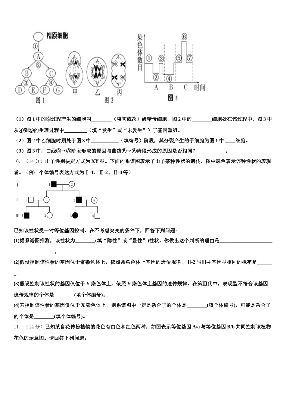 贵州省瓮安第二中学2025年高一下生物期末联考试题含解析_第3页
