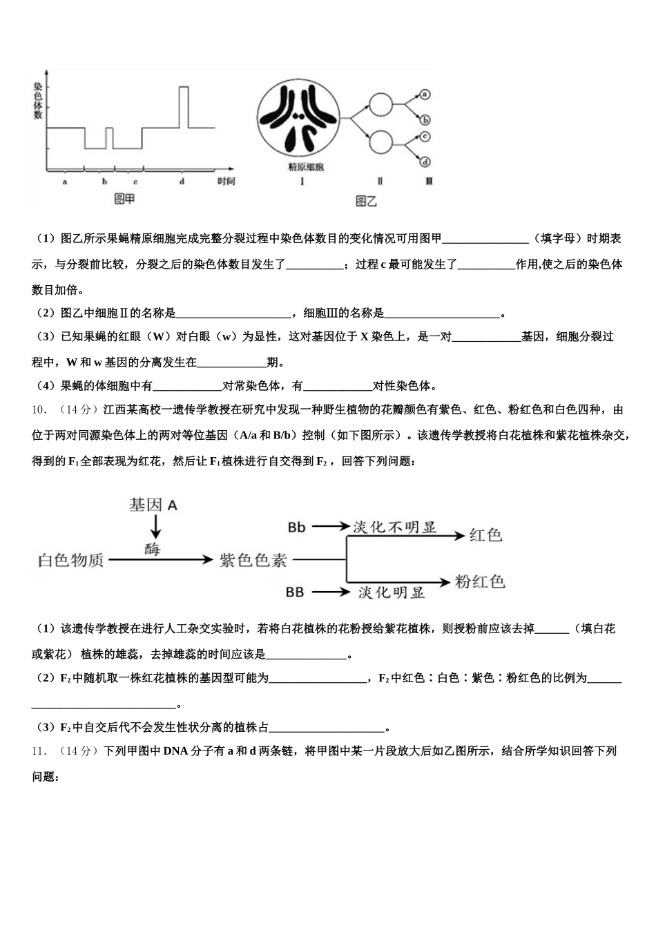 2024-2025学年贵州省仁怀市生物高一下期末监测试题含解析_第3页