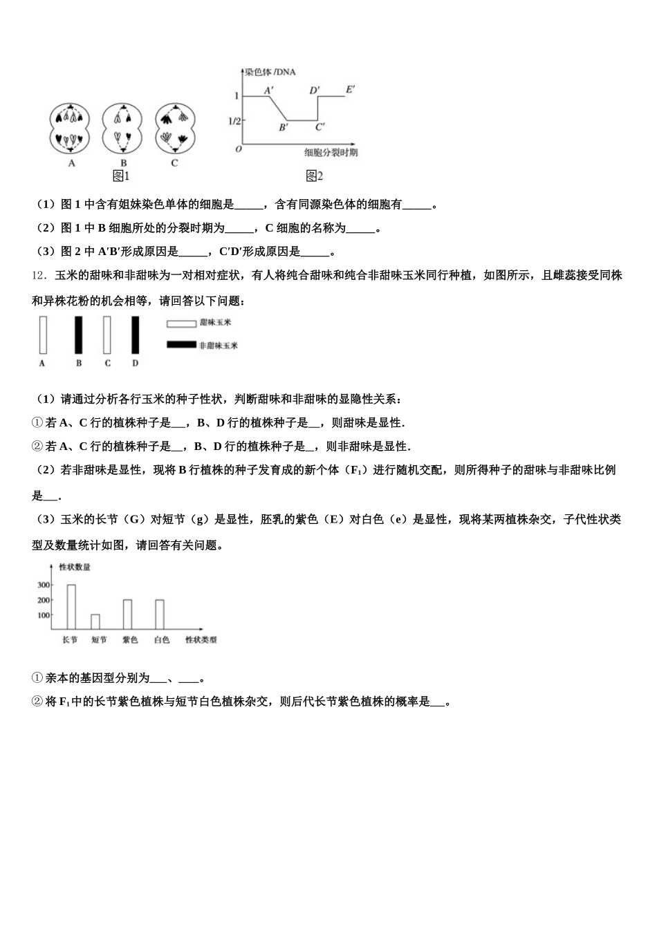2025届贵州省黔西南自治州兴仁市凤凰中学高一下生物期末学业水平测试试题含解析_第3页