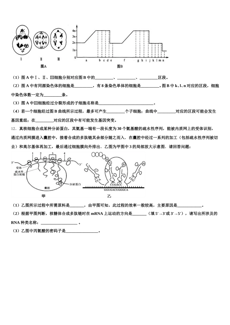 2024-2025学年贵州省仁怀四中高一下生物期末经典模拟试题含解析_第3页