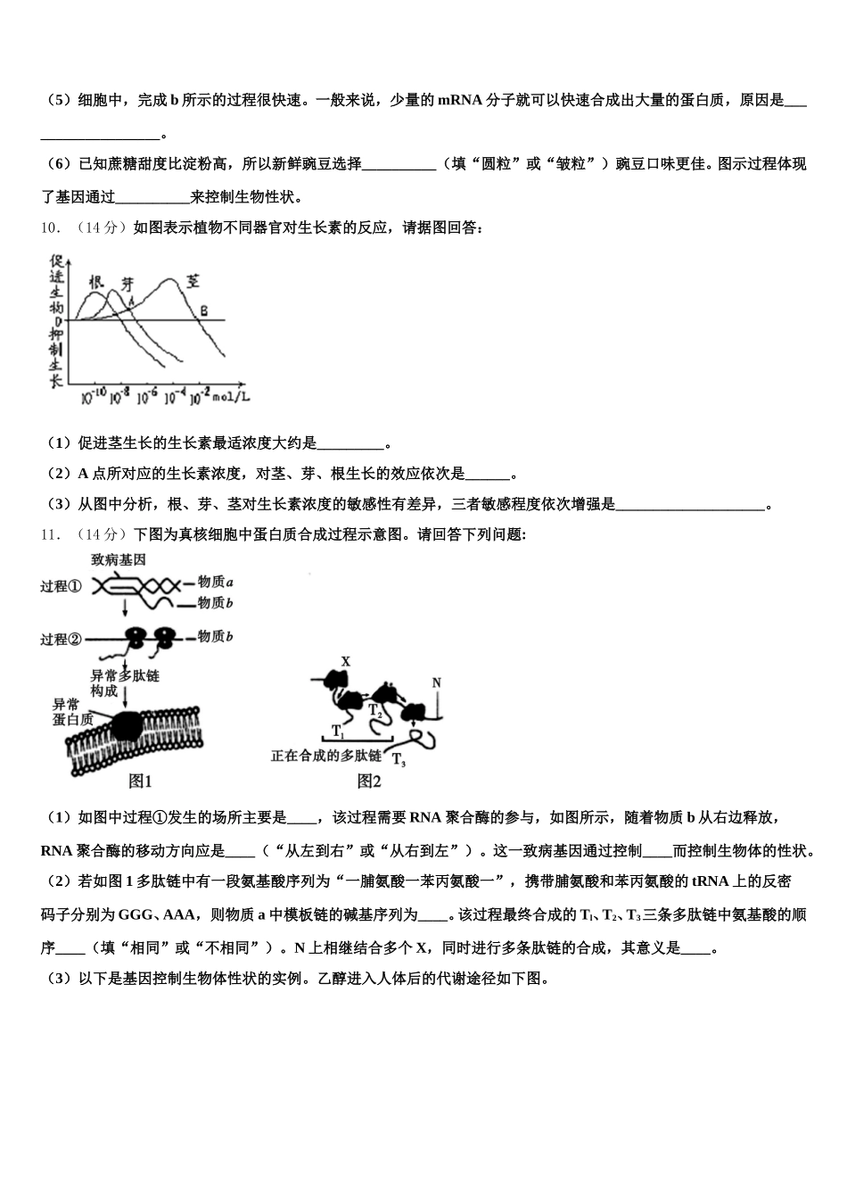 上海市理工附中等七校2025年高一生物第二学期期末质量检测试题含解析_第3页