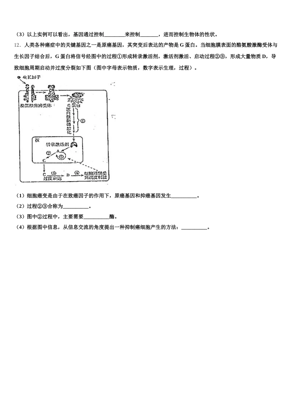 2025年上海市上海交通大学附属中学生物高一第二学期期末统考模拟试题含解析_第3页