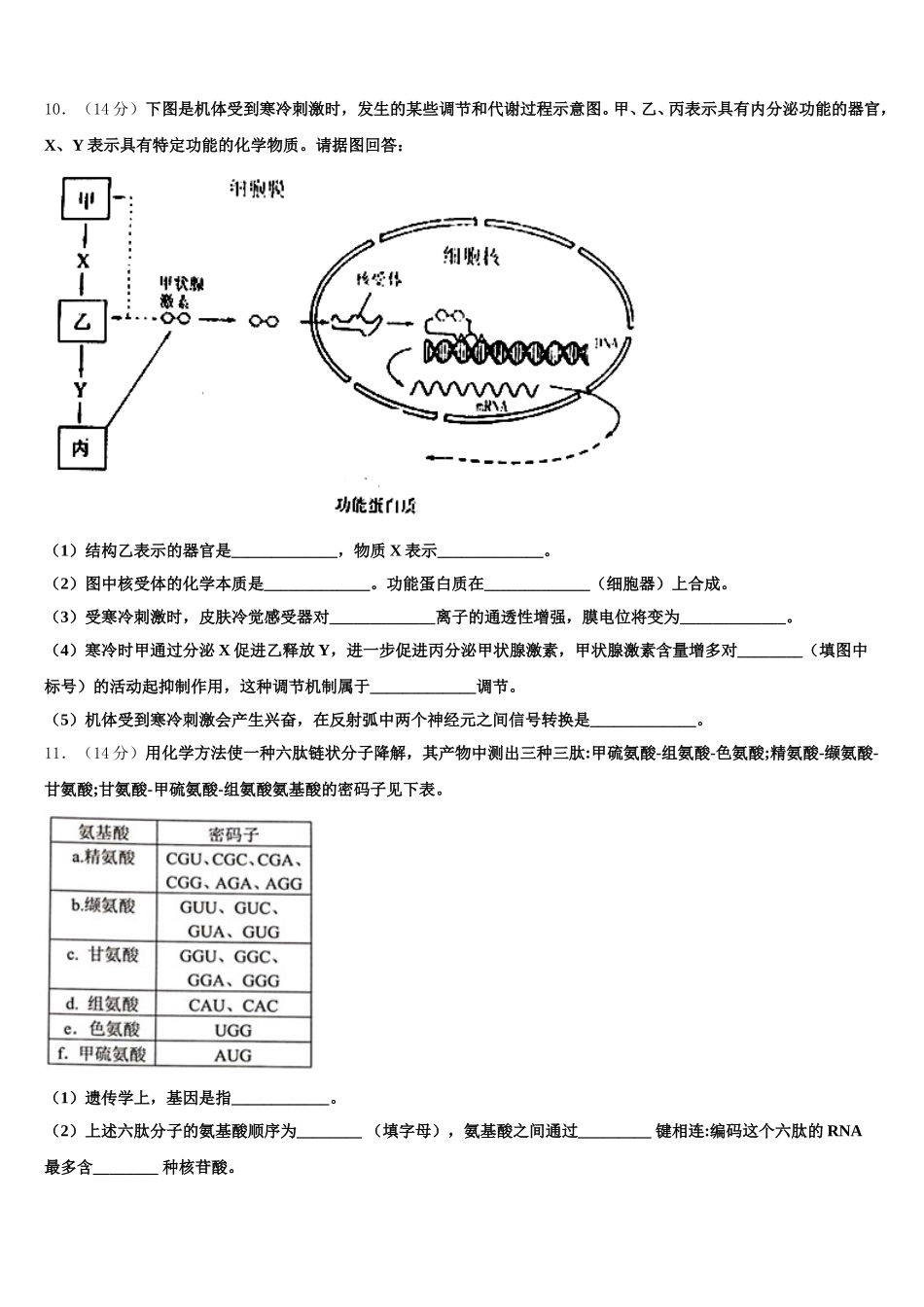 2024-2025学年上海市南汇第一中学生物高一下期末统考模拟试题含解析_第3页