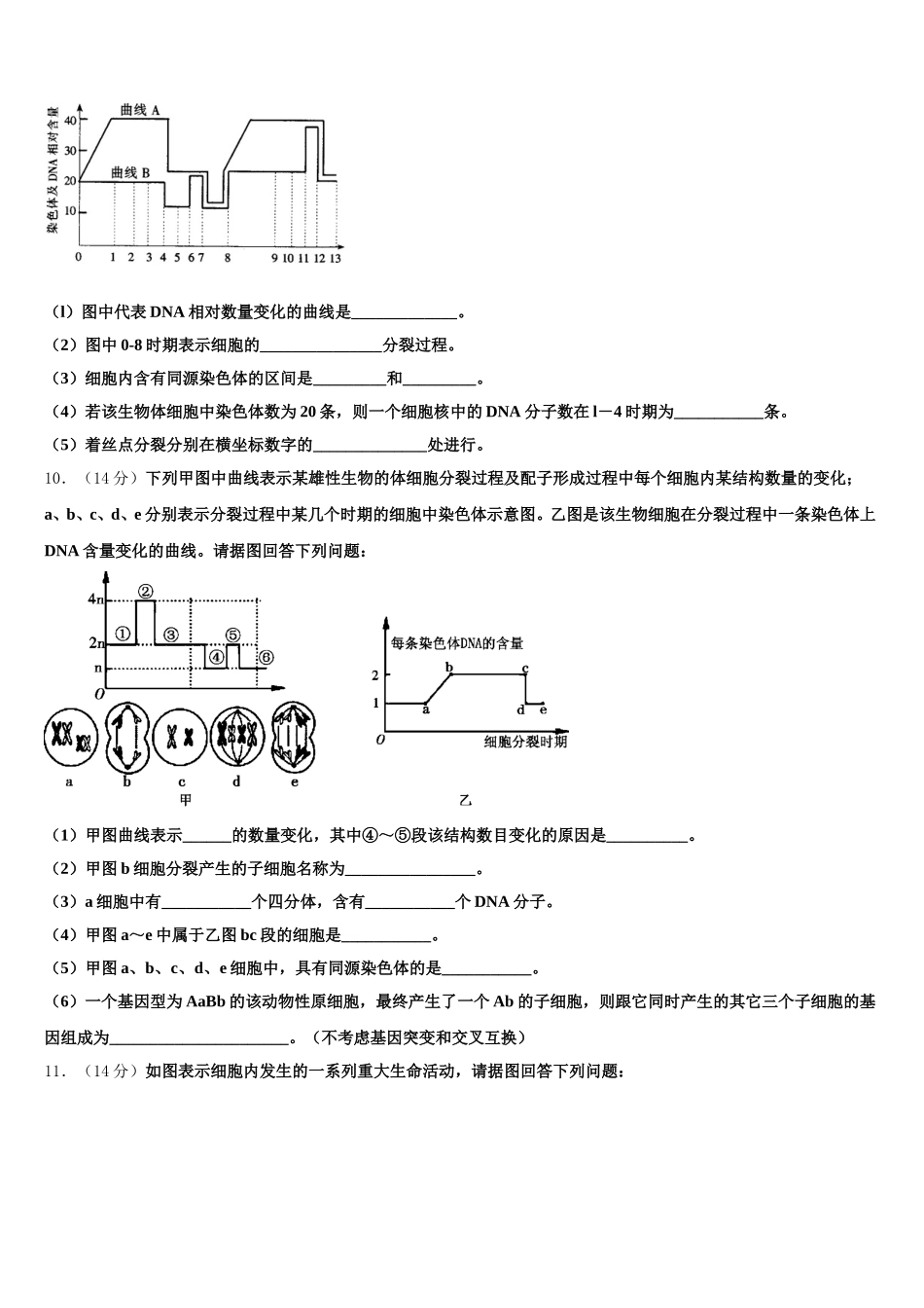 2025年阿坝市重点中学生物高一第二学期期末质量检测试题含解析_第3页