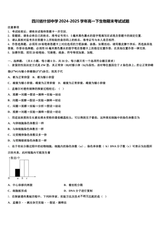四川省什邡中学2024-2025学年高一下生物期末考试试题含解析