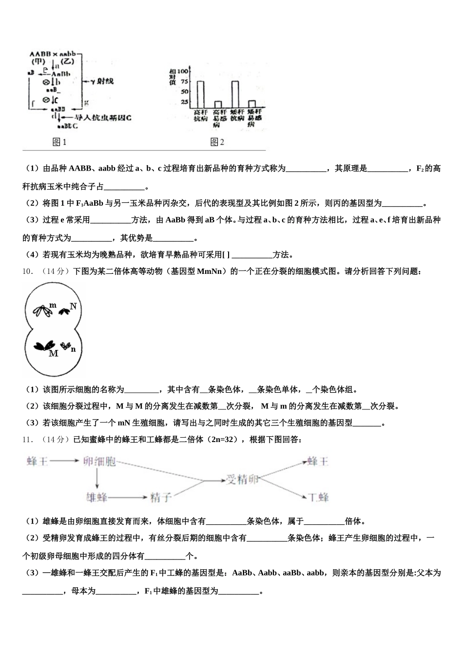 四川省成都市七中2025届高一生物第二学期期末质量跟踪监视模拟试题含解析_第3页