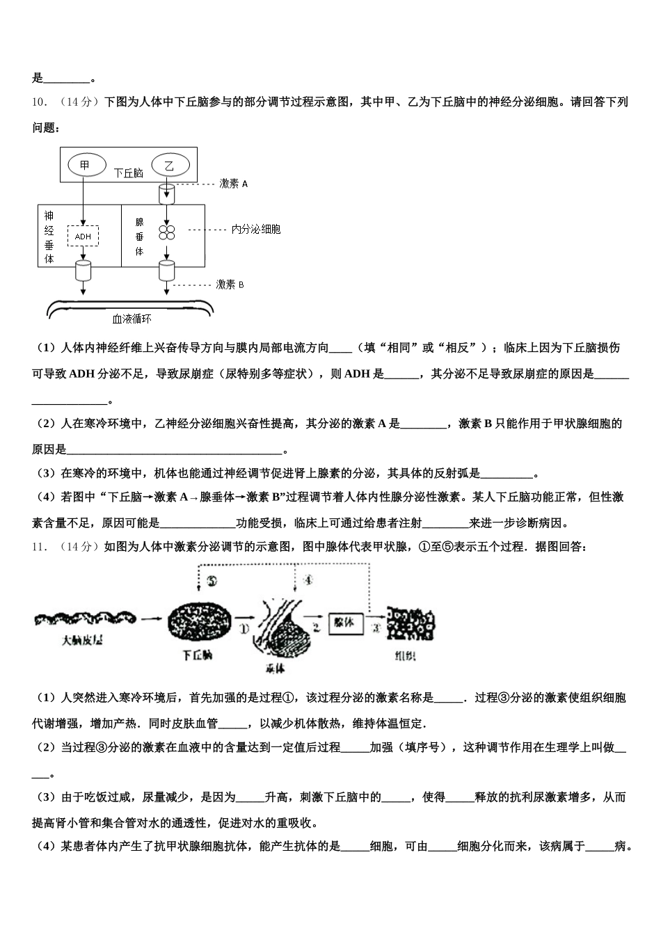 凉山市重点中学2025届高一下生物期末学业水平测试试题含解析_第3页