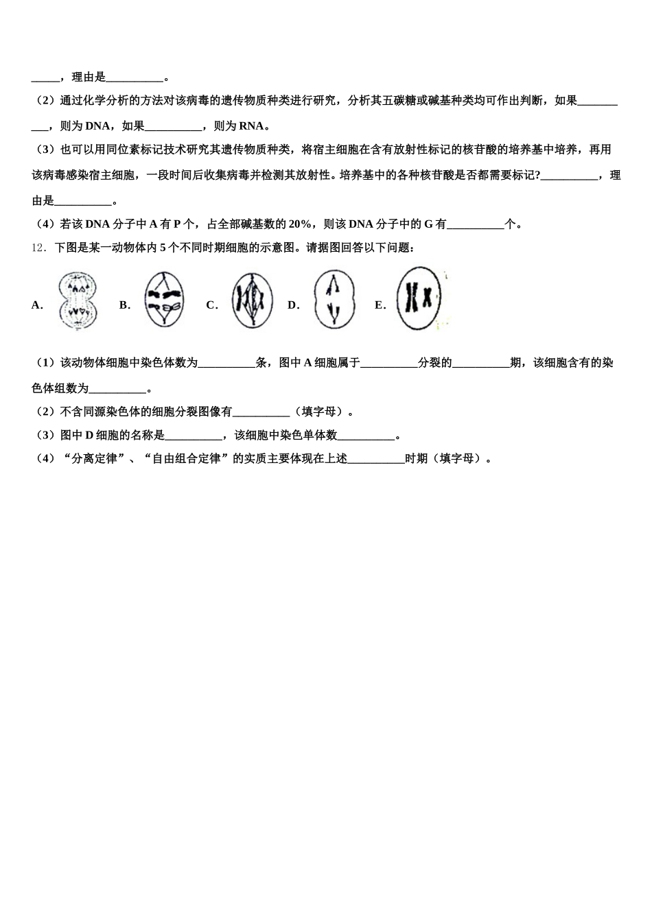 2025年四川省会理县第一中学生物高一下期末学业质量监测试题含解析_第3页