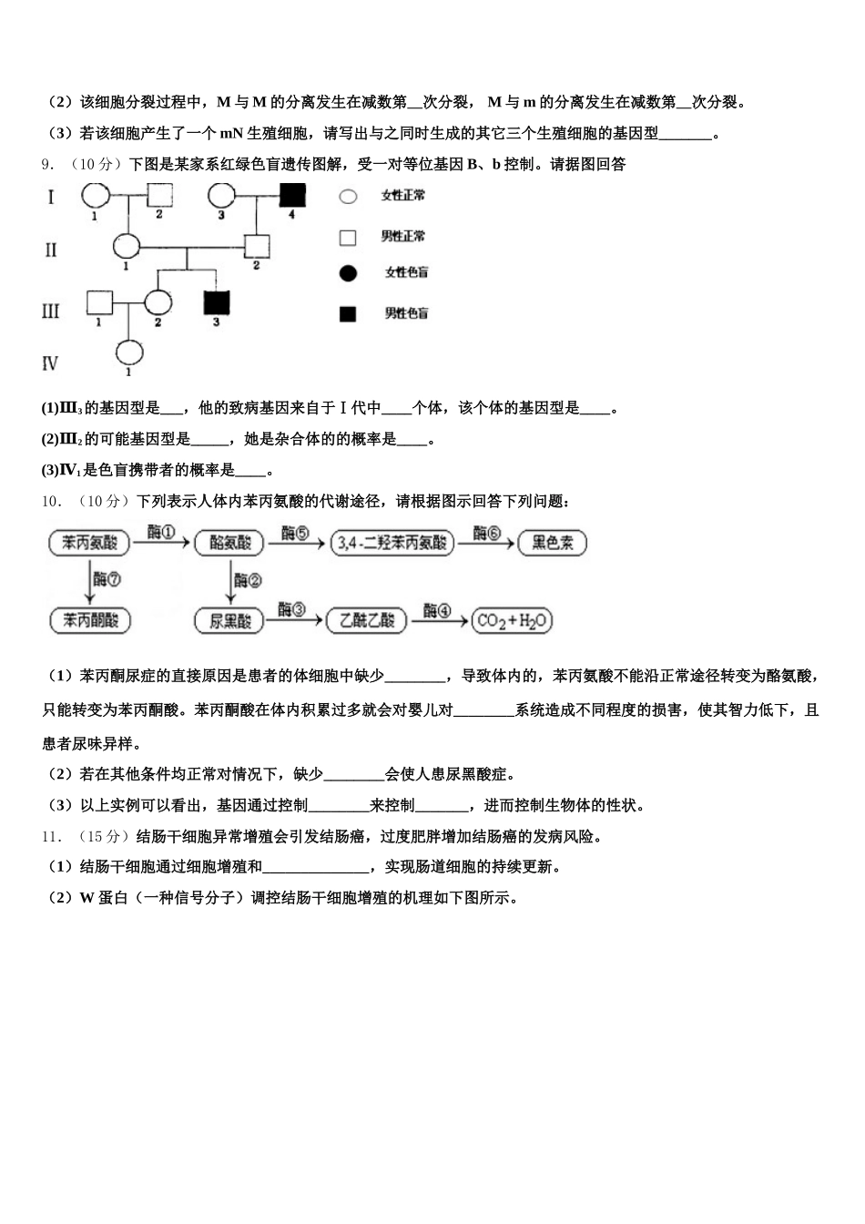 2025年四川省广安市广安中学高一下生物期末学业质量监测试题含解析_第3页