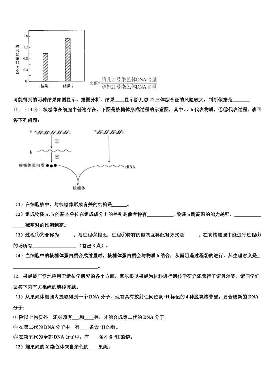 2025年甘肃省武威市天祝一中高一下生物期末质量检测模拟试题含解析_第3页