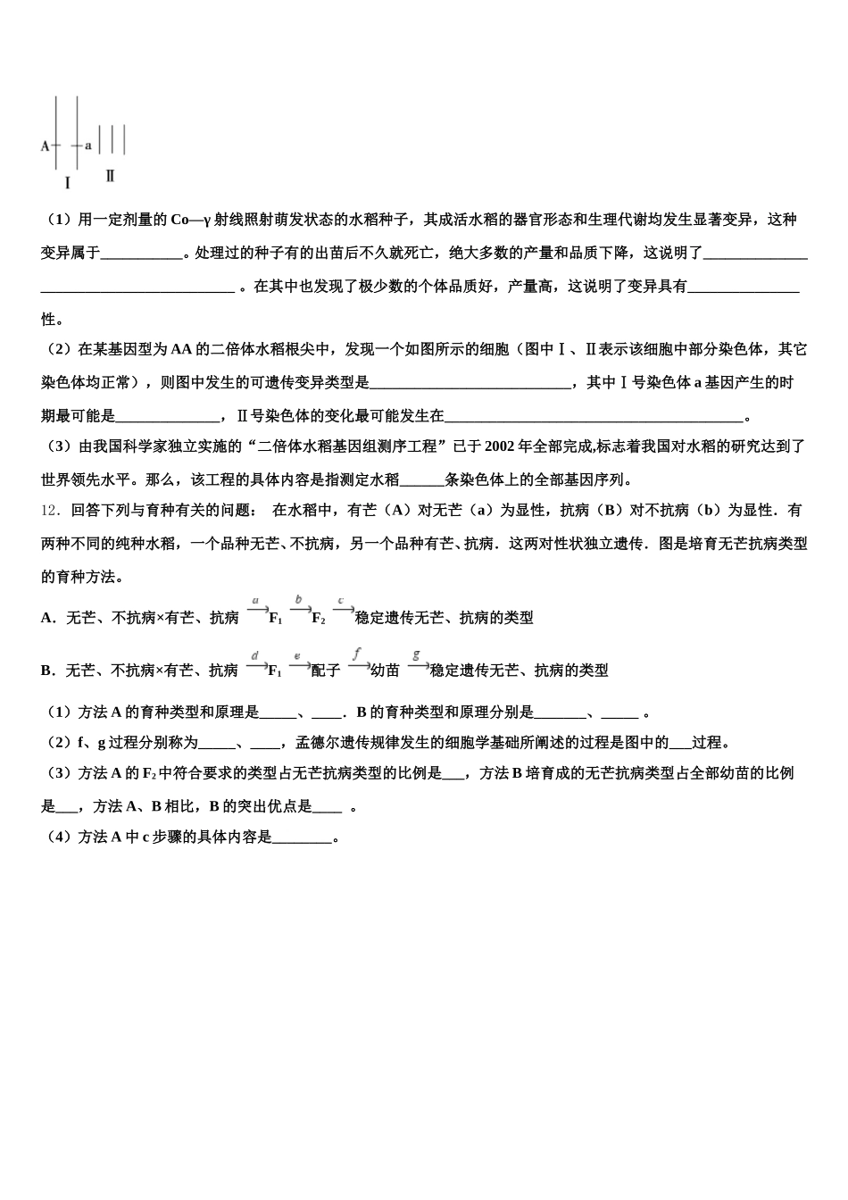 2024-2025学年甘肃省张掖市高台第一中学生物高一第二学期期末检测试题含解析_第3页