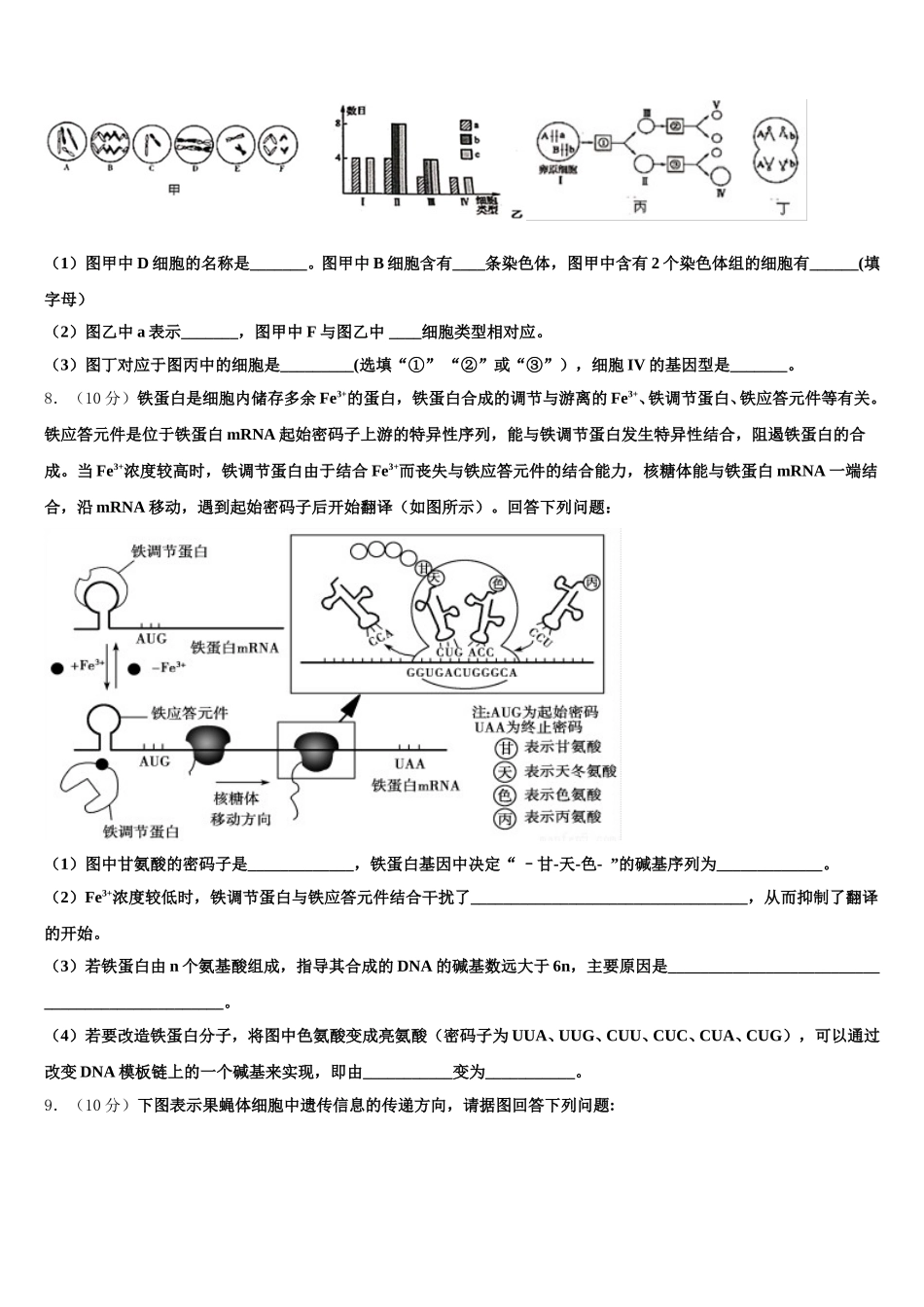 甘肃省靖远三中2025届高一下生物期末监测模拟试题含解析_第2页