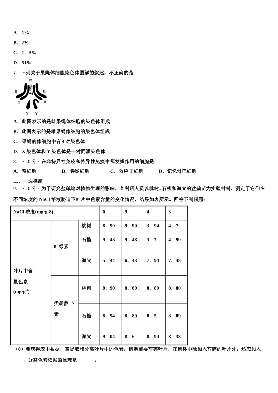 甘肃省临洮县二中2025届高一生物第二学期期末质量跟踪监视模拟试题含解析_第2页