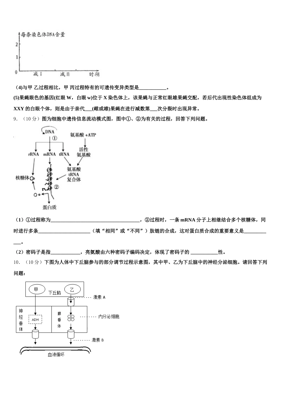 平凉市重点中学2025届高一下生物期末经典试题含解析_第3页
