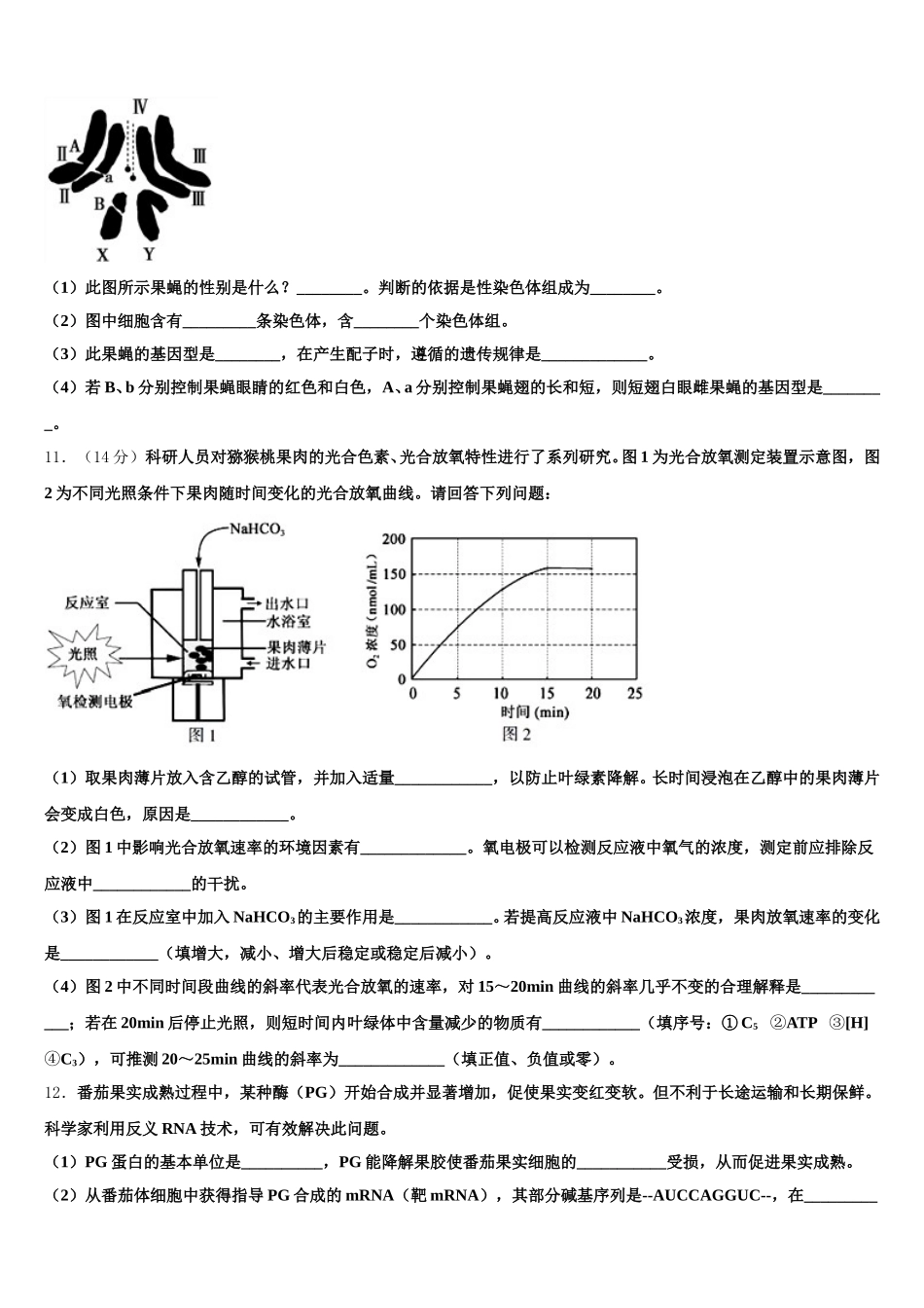 2024-2025学年海南省万宁市民族中学高一下生物期末联考试题含解析_第3页