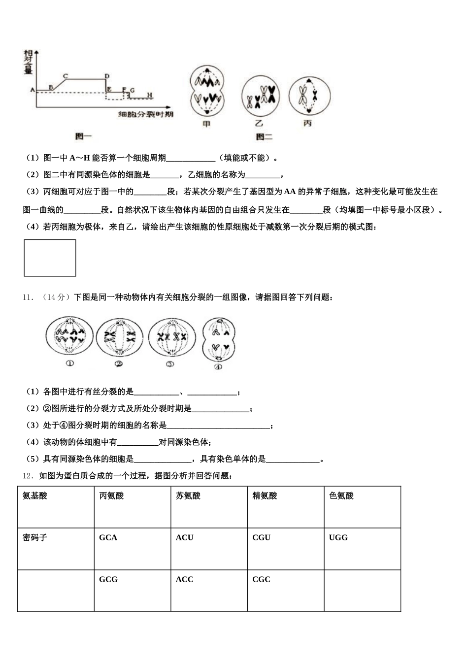 2025年海南省三亚市天涯区三亚华侨学校生物高一下期末经典模拟试题含解析_第3页