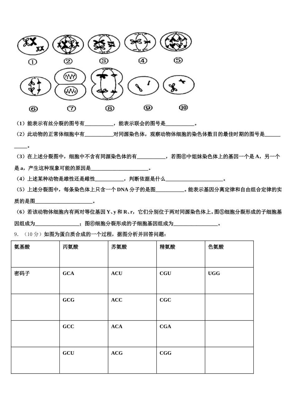 2025年北师大万宁附中生物高一下期末统考模拟试题含解析_第3页