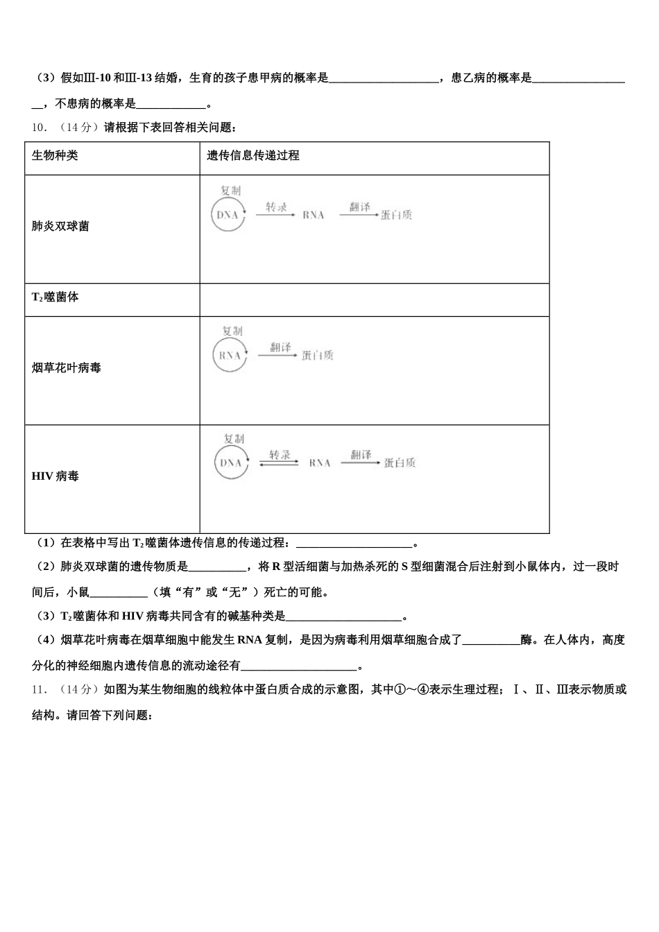 2024-2025学年广东省吴川一中高一下生物期末监测模拟试题含解析_第3页