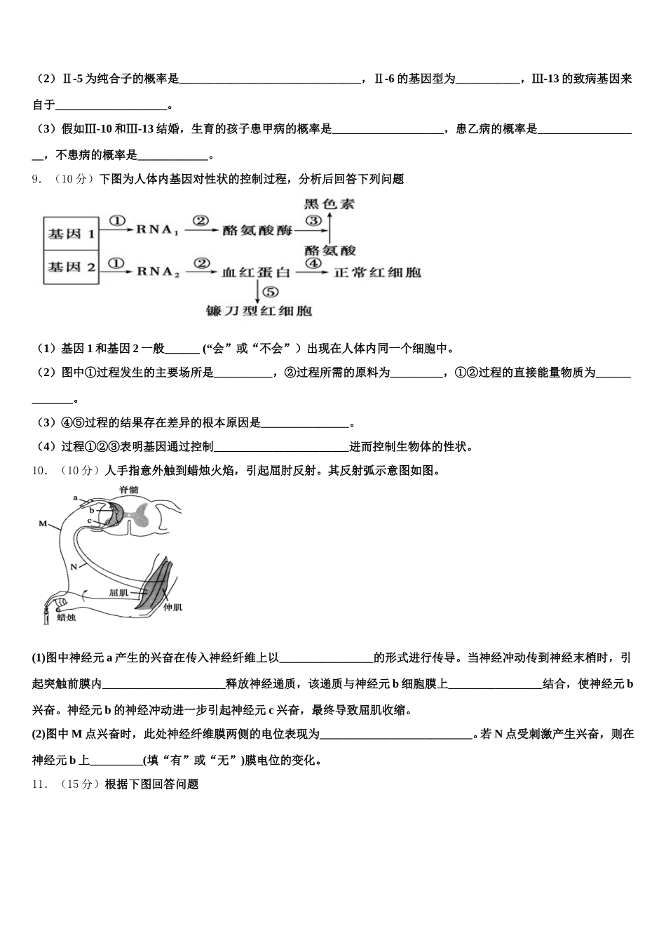 2024-2025学年广东省佛山市荣山中学高一下生物期末调研试题含解析_第3页